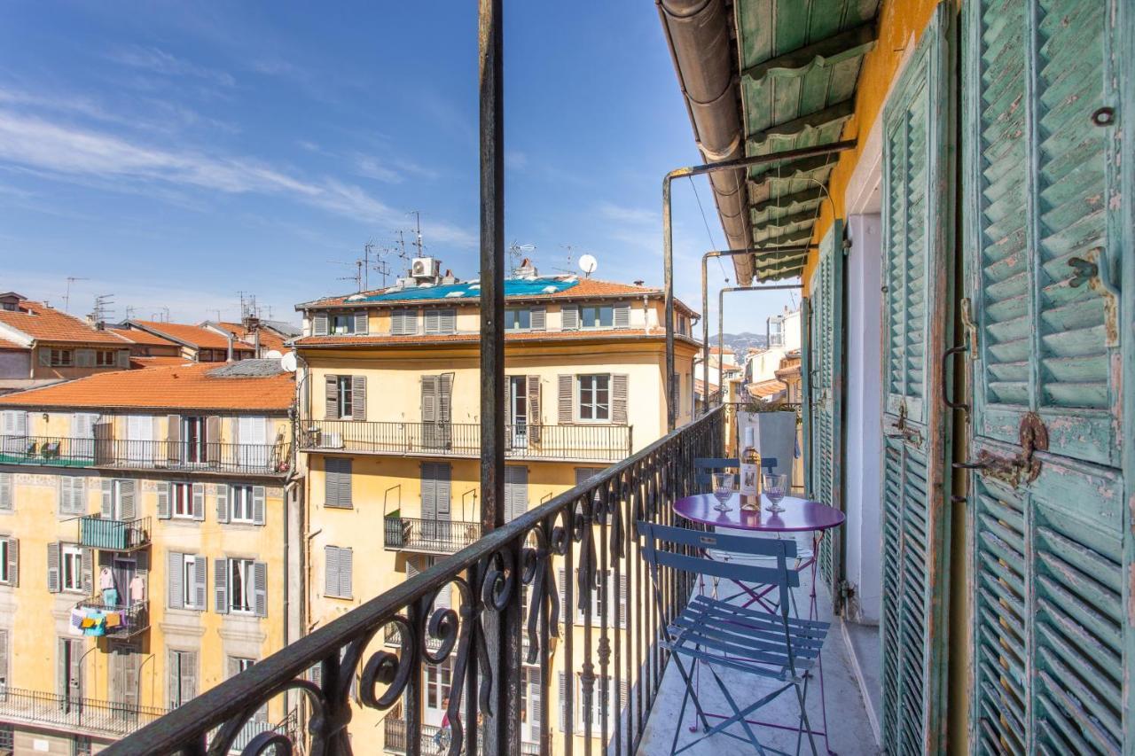 Ross 5- F2, Lumineux, Balcon, Loft, Clim, Vieux-Nice Exteriér fotografie