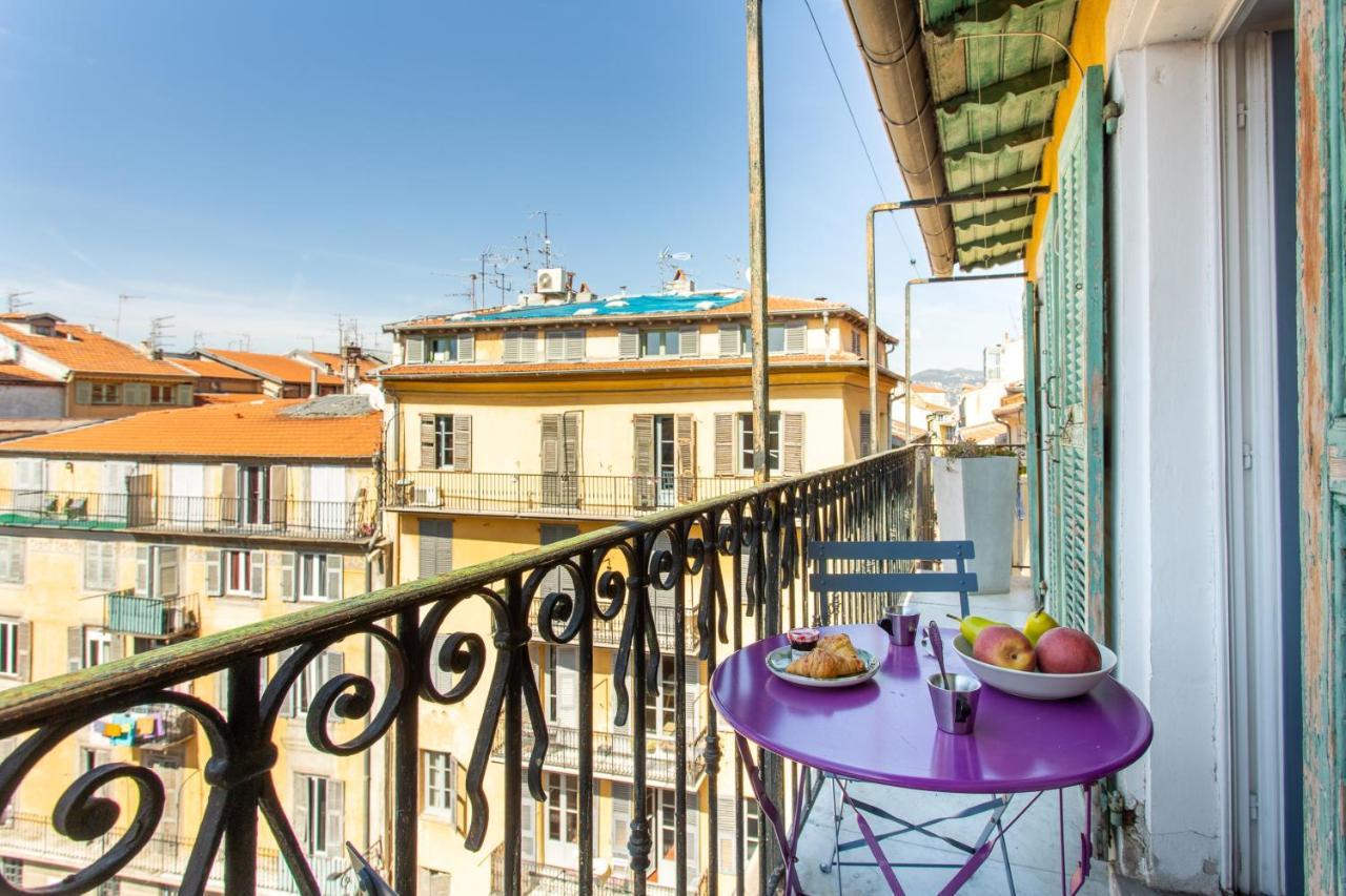 Ross 5- F2, Lumineux, Balcon, Loft, Clim, Vieux-Nice Exteriér fotografie