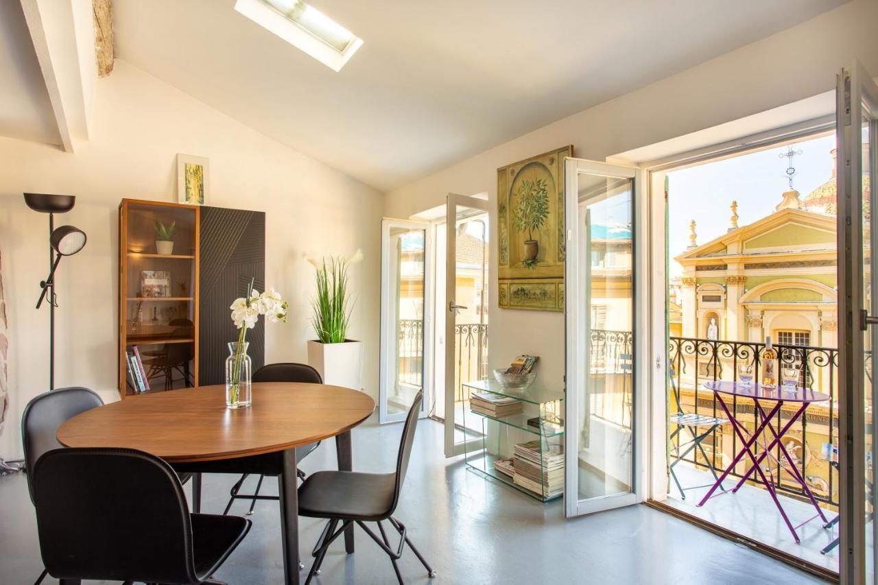 Ross 5- F2, Lumineux, Balcon, Loft, Clim, Vieux-Nice Exteriér fotografie