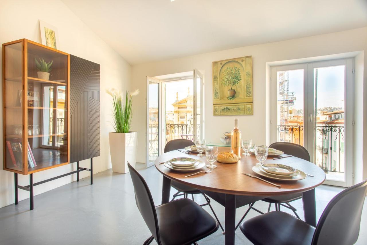 Ross 5- F2, Lumineux, Balcon, Loft, Clim, Vieux-Nice Exteriér fotografie