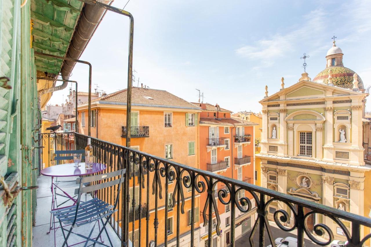 Ross 5- F2, Lumineux, Balcon, Loft, Clim, Vieux-Nice Exteriér fotografie