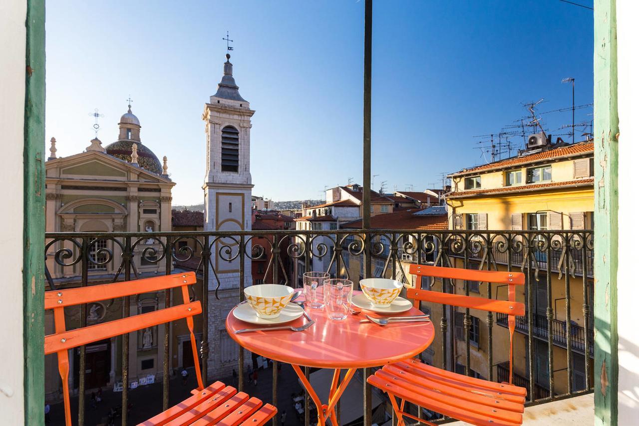 Ross 5- F2, Lumineux, Balcon, Loft, Clim, Vieux-Nice Exteriér fotografie