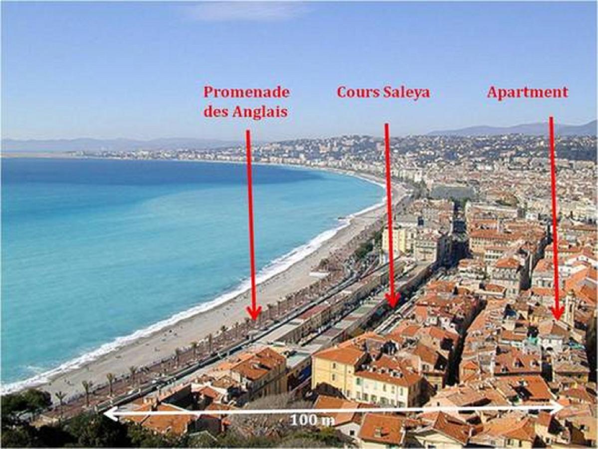 Ross 5- F2, Lumineux, Balcon, Loft, Clim, Vieux-Nice Exteriér fotografie